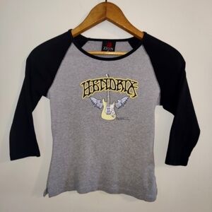 Vintage ZION ROOTSWEAR Ladies Hendrix Jersey Style Tee Rocker 70s Y2K Mallgoth